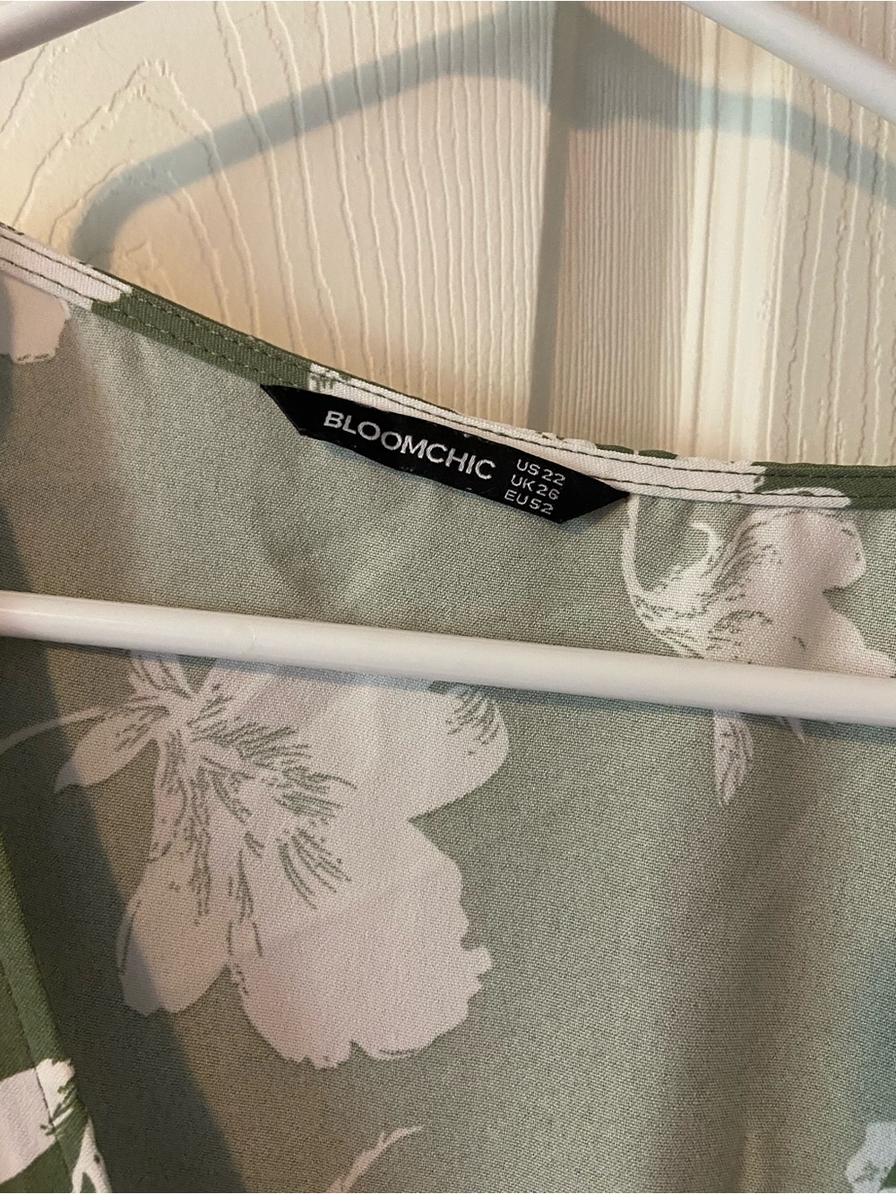 BloomChic Olive & White Floral Wrap Maxi Dress - Picture 2 of 7